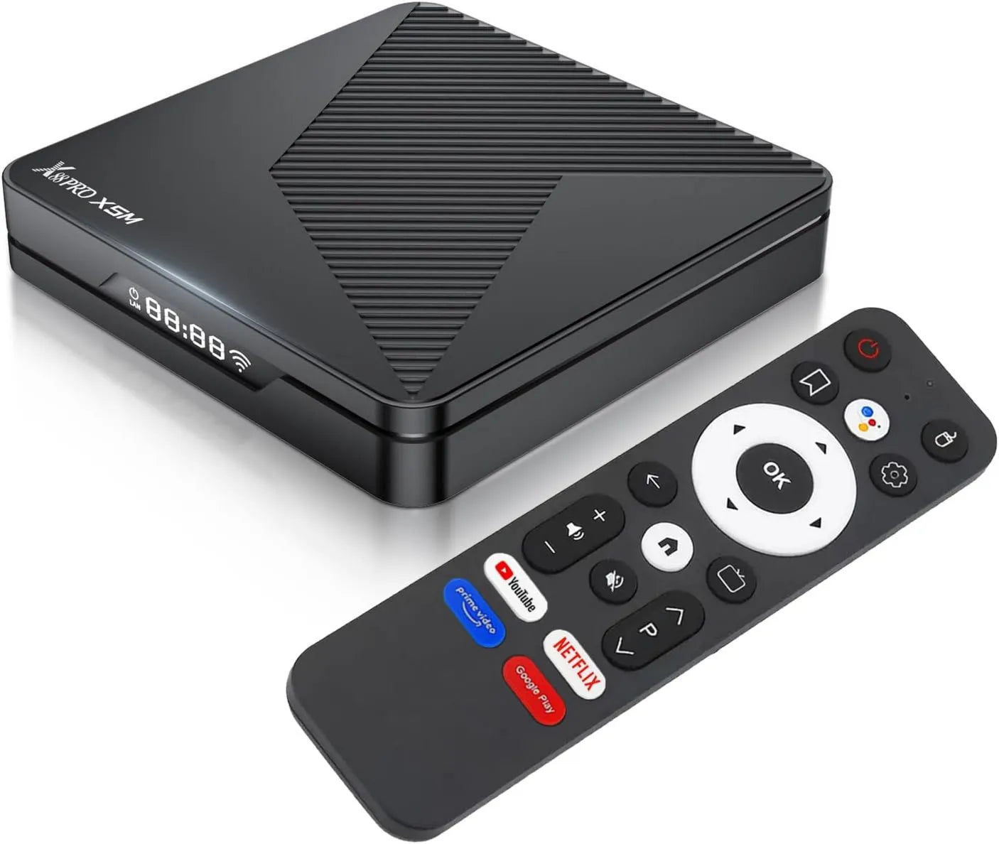 GREVA Smart TV x88 64G, TV, HDR, HDMI, Wi-Fi, efeito 3D, Android OS, LAN, laje IPS, preto, x88 8K TV Box Android 14.0, 2025 TV Caso Android 4G RAM