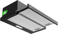magicplux exaustor, 60 cm, 370 m3/h, 65 dB, classe energética A, capa de cozinha, iluminação LED, preto, 2 velocidades, extração e reciclagem, Filtragem