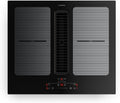 KLARSTEIN Placa de indução, 60 cm, 4 lareiras, 7335 W, mesa de cozinha de indução, Boost, toque, travamento, temporizador, preto, zonas Flex
