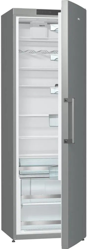 Gorenje Frigorífico, 368 L, aço inoxidável, 185 cm de altura, sistema IonAir para reduzir substâncias alergénicas, 76 kWh