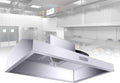 ZPRMMN exaustor, 680 W, capa de cozinha, instalação de parede, profissional, restaurante, aço inoxidável, Cor: 80 * 60 * 45, Tamanho: 680W