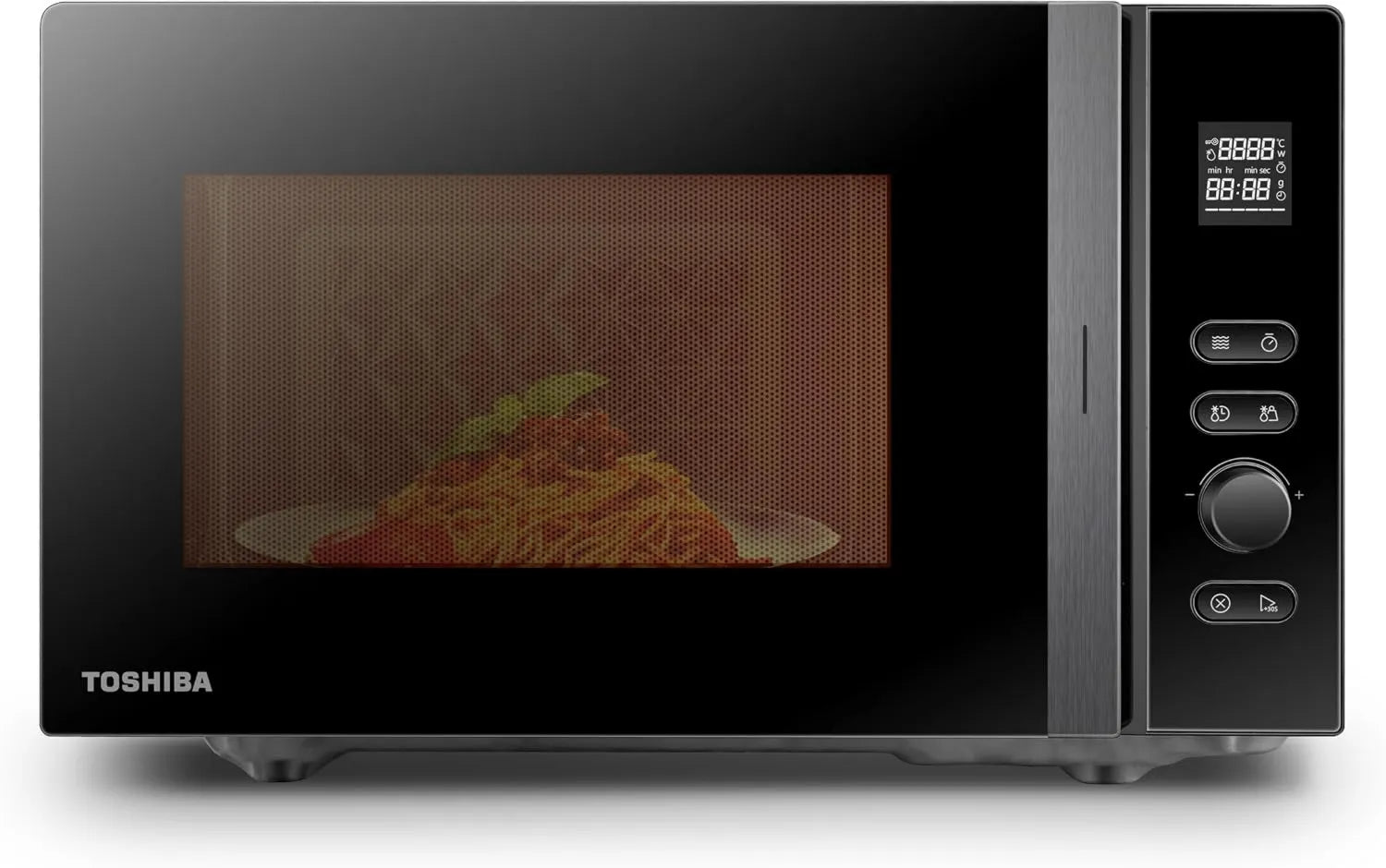 Toshiba MV-AM20T Microondas, 20 L, 800 W, removível, microondas, preto, 12 menu automático, lâmpada LED, 5 níveis de potência, 800W, De-gelo