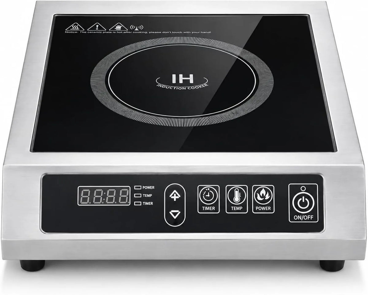 Chensyo Utensílio de cozinha, 11.81 polegadas, 3500 W, Indução, Profissional, Restaurante, Aço inoxidável