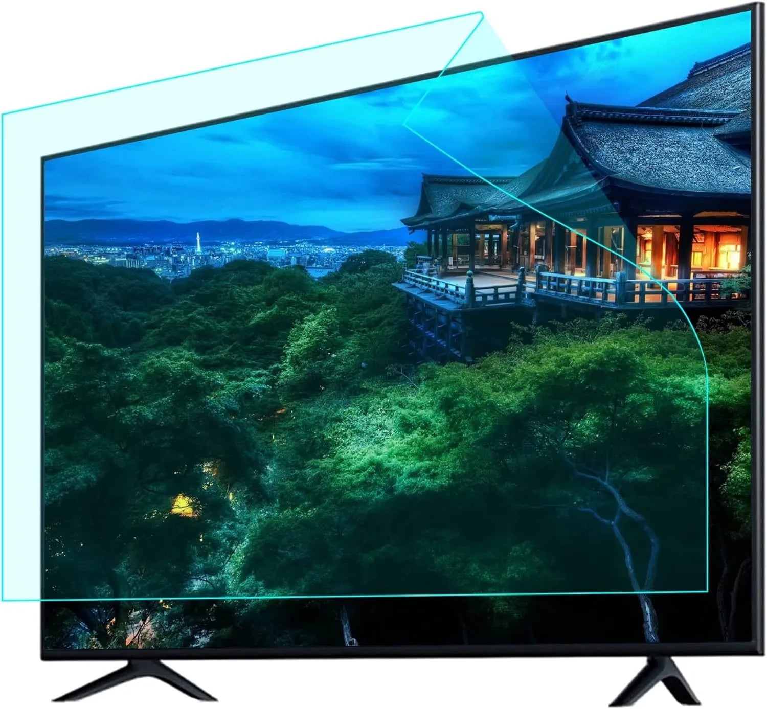 DRILLYR Smart TV, 942x529mm, TV, ecrã LCD, azul, protetor de ecrã de TV LCD Mat 4H Taxa Anti-Refleto Até 90%, Anti-Brightening Make The Light