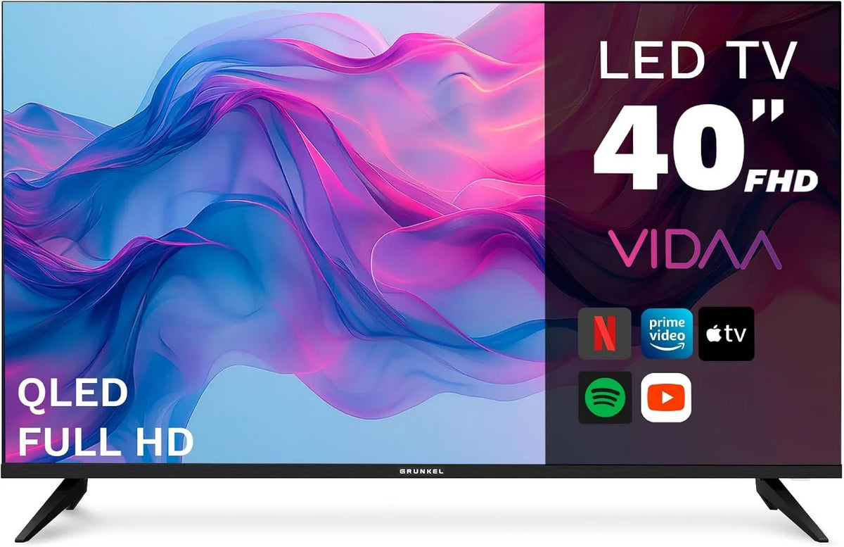 Smart TV, 40 polegadas, TV, Grunkel QLED-4026VD TDT2, HDMI, USB, Wi-Fi, Full HD, Som 20 W, Sistema VIDAA, + HD Satélite, 6 cm, 3 HDMI, WiFi