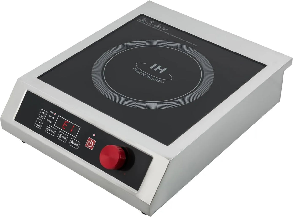 Haoxuesen Utensílio de cozinha, 25Cm, 3500 W, portátil, profissional, Mesa de cozinha de indução comercial 3500W, Placa de exibição LED de sucata elétrica para