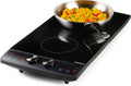 Placa de indução, 2 lareiras, 2900 W, mesa de cozinha de indução, PRIMO PR304IKP, preto, 2 zonas