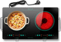 NOxTON Placa de indução, 30 CM, 2 lareiras, 3200 W, mesa de cozinha de indução, travamento, recesso, temporizador, verde, 3200W, controlos rotativos