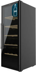 Cecotec Bolero GrandSommelier 98000 adega elétrica, 201 L, 98 garrafas, 41 dB, 2 zonas de temperatura, toque, silencioso, preto, 128