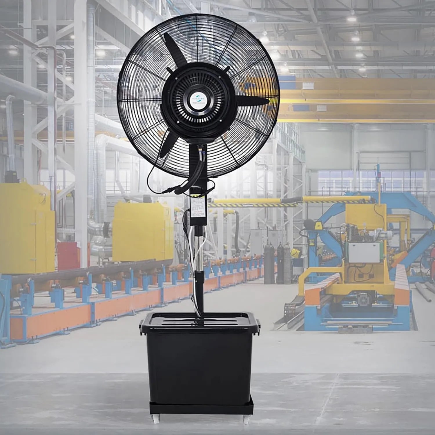 xGQxZWC Ventilador 71cm, 28in, ao ar livre, industrial, 3 velocidades, oscilação, altura ajustável