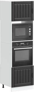 sephironlbb Microondas, preto, 2 peças, armário de armário cozinha com pés ajustáveis