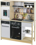 Miele Frigorífico, Theo Klein 7188 Miele família I Cozinha de madeira com placa de cozinha com função luminosa e de som, micro-ondas