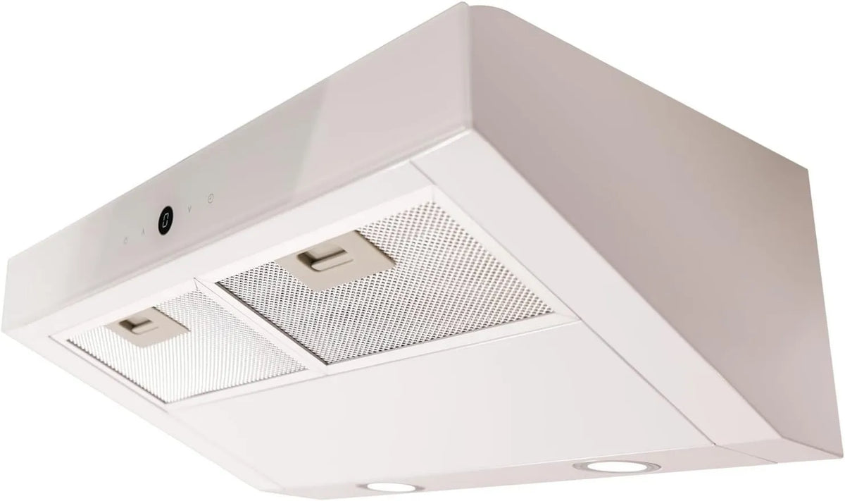 Respekta CH12060W exaustor, 60 cm, 64 dB, capa de cozinha, drenagem e reciclagem, recesso, aço inoxidável, branco, 55, Função