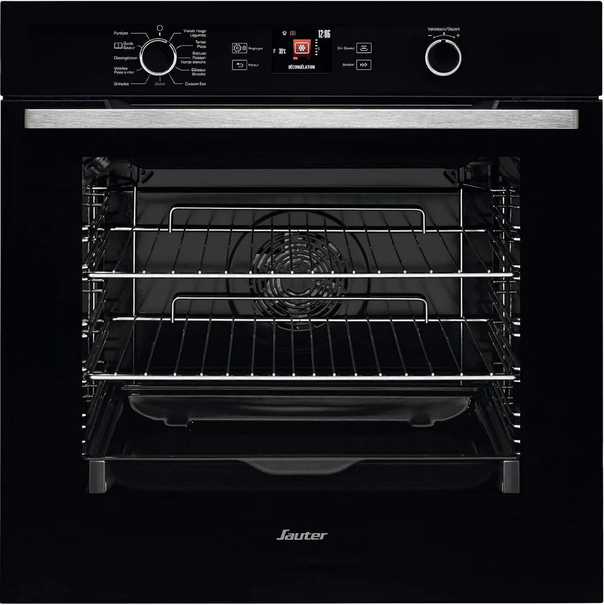 Sauter Forno elétrico SOP5585B, 60cm, 73L, preto, forno de encastrar Multifunção 73l 60cm A+ Pirólise Preto - SOP5585B