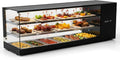 MBH - MAQUINARIA BAR HOSTELERÍA Janela refrigerada, 132 x 38 cm, iluminação LED, 3 níveis, profissional, restaurante, 3 para CHR, janela Tapas Lógica WORLDAI x SAYL