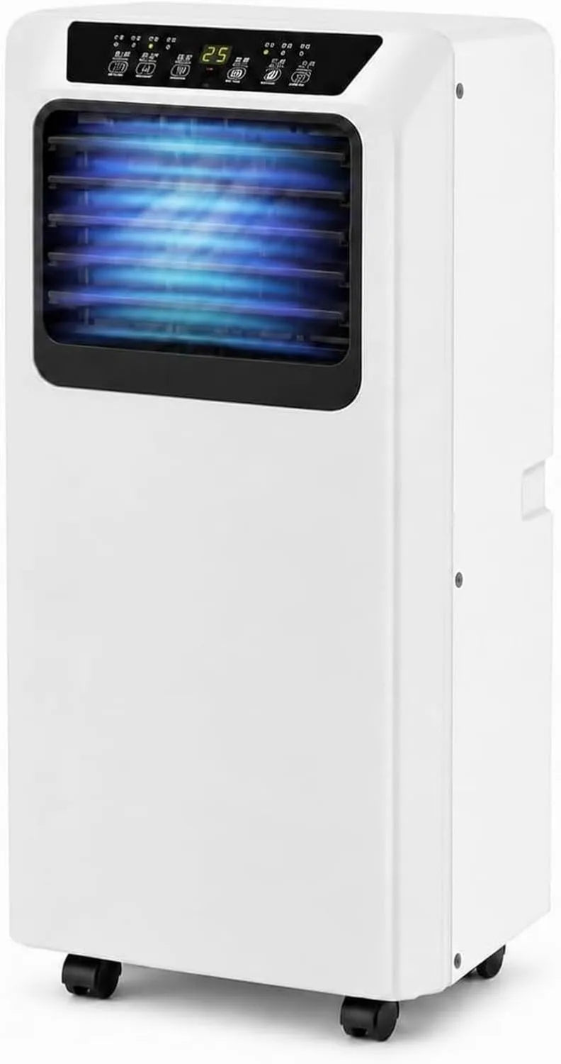 HUANQIN 2-em-1, 49 dB, silencioso, ar condicionado móvel 9000 BTU com desumidificador 2-em-1, Instalação simples sem perfuração ou modificação de