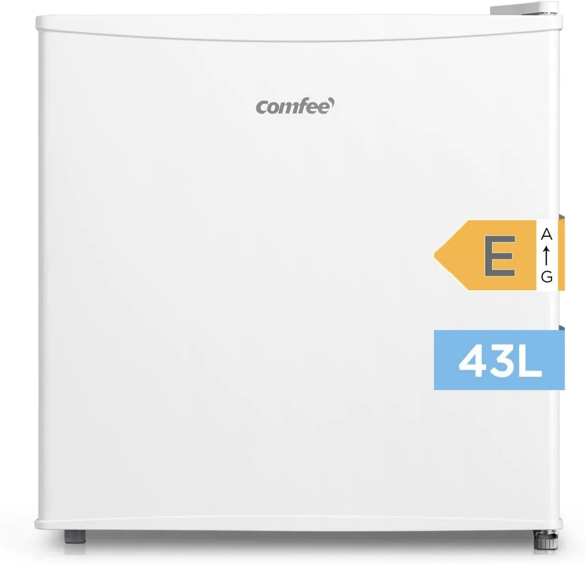 Congelador, 43 L, branco, Comfee' 43L, frigorífico Mini quarto, com caixa de refrigeração, regulação de temperatura, arrefecimento rápido, Frigorífico pequeno