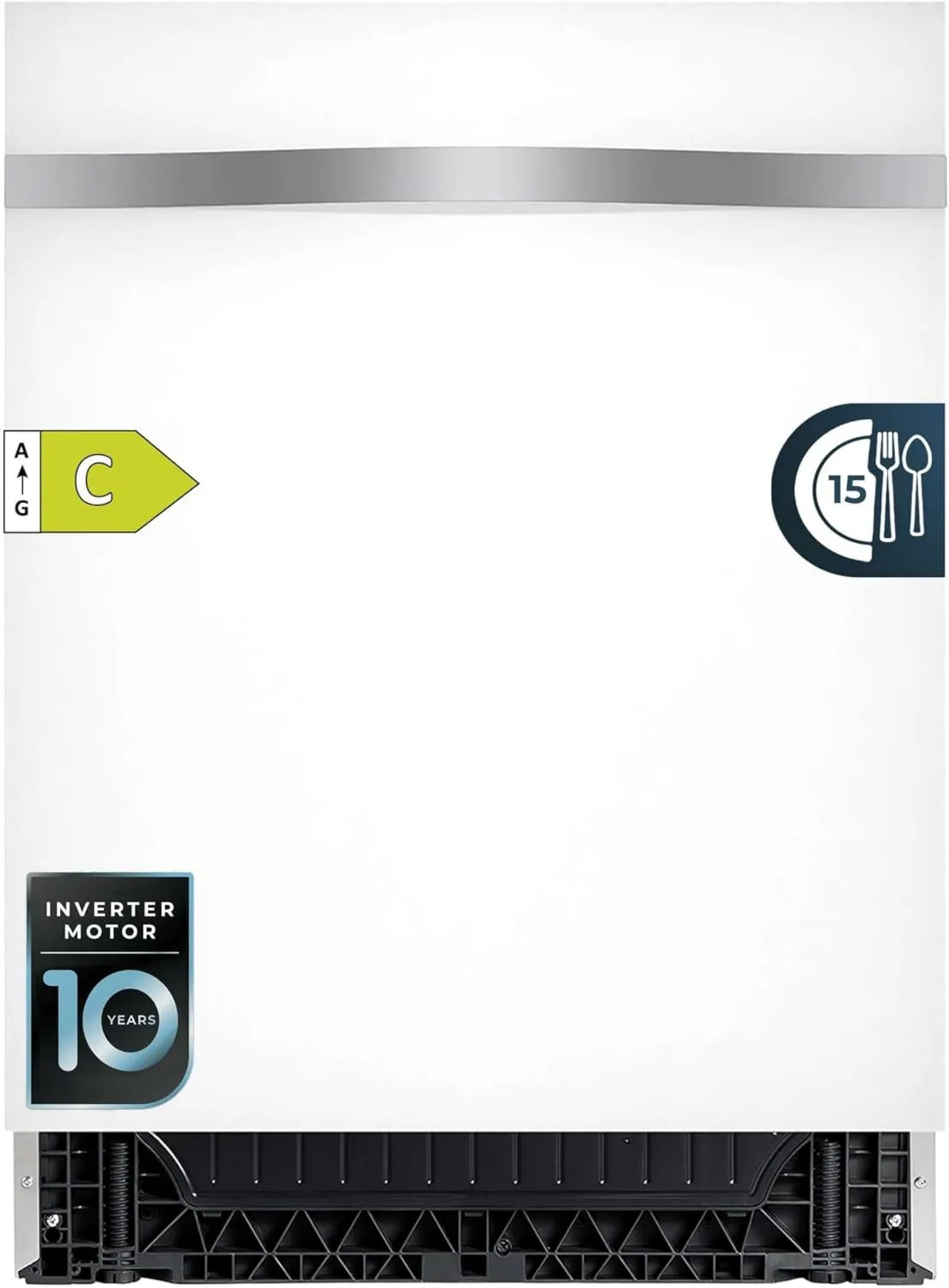 Cecotec Bolero Aguazero 6620 Máquina de lavar loiça, 60cm, 1850 W, 8 programas, Inversor, branco, 15 Talheres, Lavar inteligente, Ecrã de cores completa, Turbo Dry+