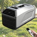 Pvxa Ar condicionado Grey-1300W, 400/1300 W, 24 V, portátil, temporizador, tranquilo, camping, cinza, 4500 Btu 110 V para tubo duplo, refrigera até 8 M2