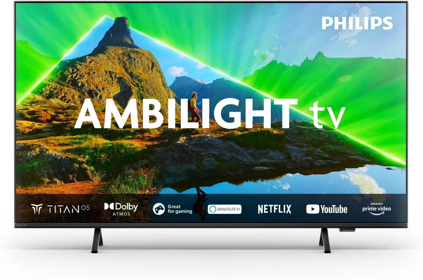 PHILIPS 50PUS8309 Smart TV, 50 polegadas, TV, 4K UHD, som Dolby, placa IPS, Assistente Google, Alexa e Siri, preto, Philips Ambilight 50PUS8309