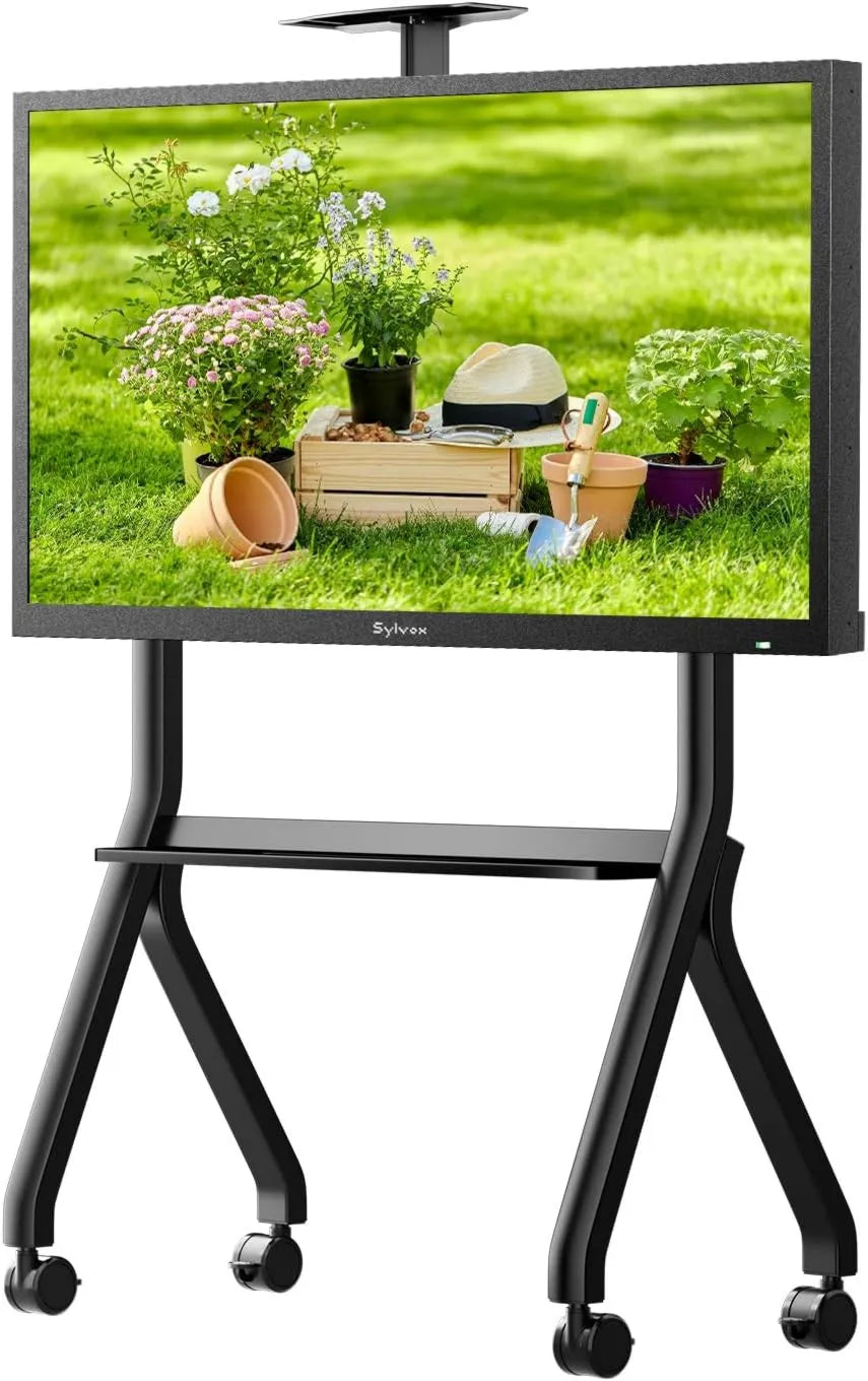 suporte de TV kg, 88, 55 polegadas, 700 x 500 mm, ao ar livre, rodas móveis, Carga: 40 lbs, 360° Rodas de bloqueio, suporte de TV SYLVOx
