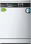 Cecotec Bolero Aguazero 6700 Máquina de lavar loiça, 60cm, classe energética B, inversor, branco, 15 talheres, O2 seco, Lavagem Zona Dupla, bandeja ajustável
