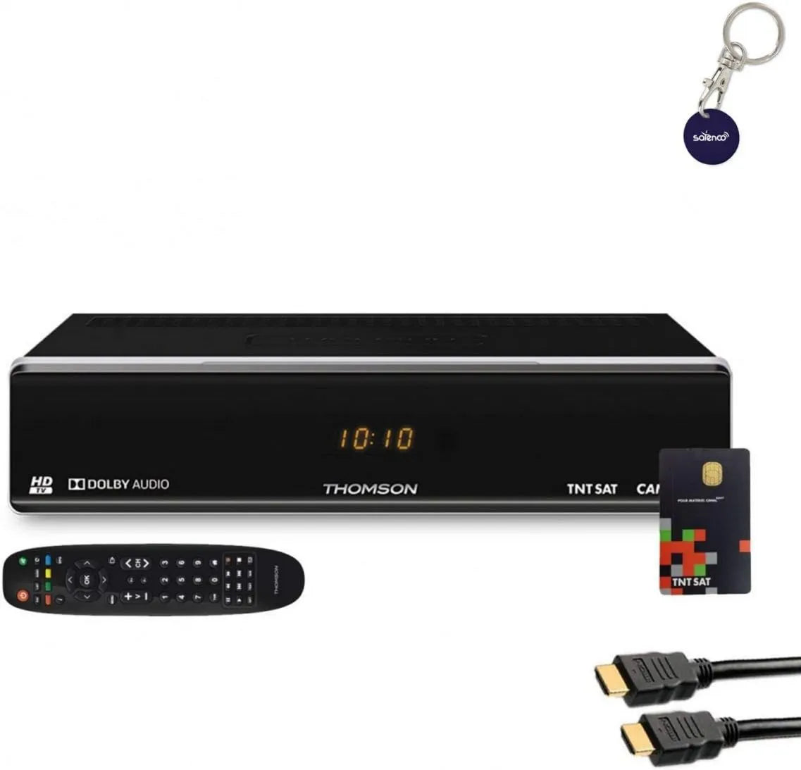 Smart TV, TV, HDMI, receptor de TV por satélite THOMSON HD + TNTSAT V6 Access Card + cabo HDMI