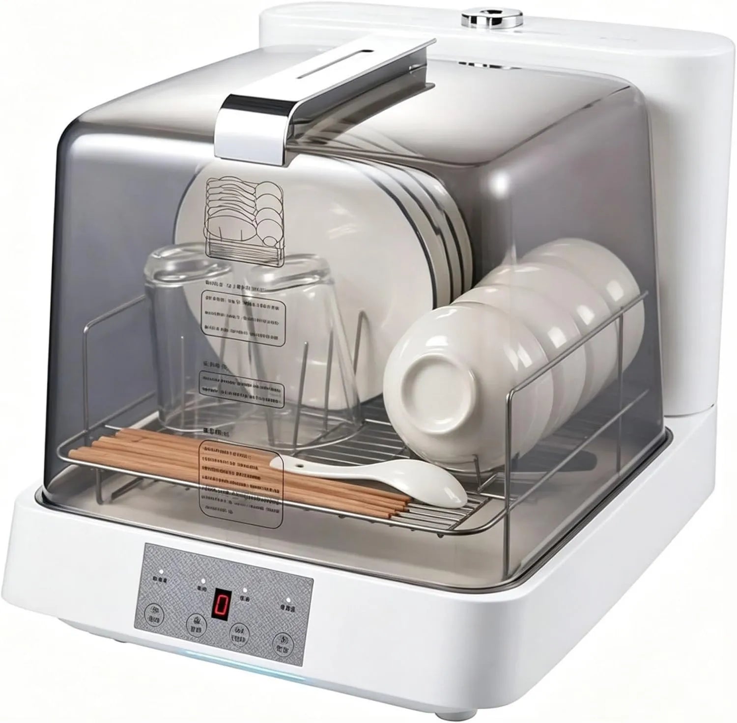 PtaTritious Máquina de lavar loiça, 6 L, 3 programas, portátil, grande tanque, capacidade de 4 a 5 talheres, design transparente, formato compacto todas as cozinhas
