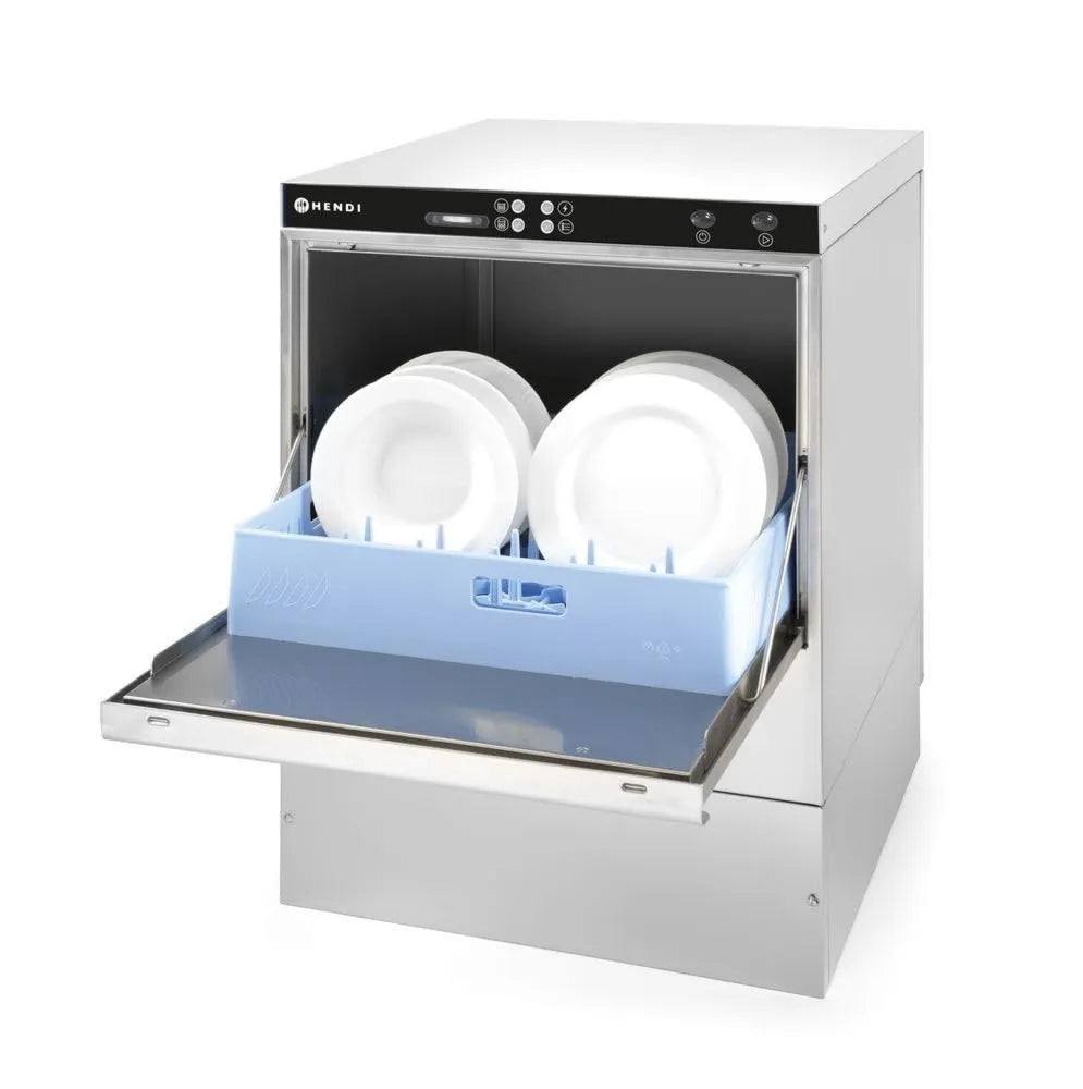 HENDI Máquina de lavar roupa, 50x50 cm, 6600 W, 400 V, industrial, aço inoxidável, 570x600x, 830mm, 400V, 6600W, com controlo eletrônico, placas de máquina de lavar roupa