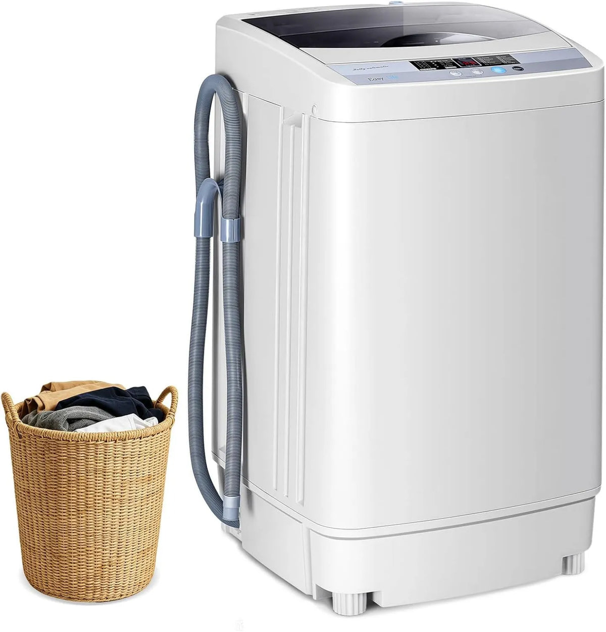 GYMAx Máquina de lavar, 10 programas, 5 kg, camping, ecrã LED, 8 níveis de água, Apartamento, Mini Lavagem Máquina 4, Bomba Vacange, para Casa, Dormitório