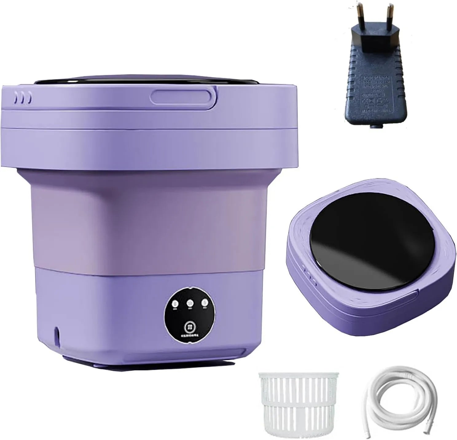 ATB-GIFT Máquina de lavar roupa, 12 L, 7 kg, portátil, camping, UE power-Le violet, Apartamento, até 1, Para roupa interior, Mini máquina de lavar roupa, Meias, estudante