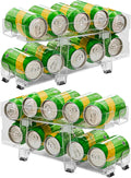 Generic Frigorífico, Rolos, Camping, prateleira empilhável de 2 níveis, Bar, autocaravana, 2 x soda, Suporte de soda ajustável, garagem