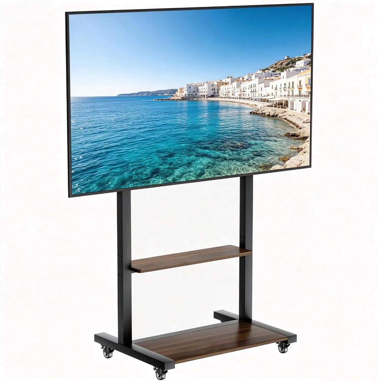 unho suporte de TV, 100 polegadas, 800x600mm, rodas móveis, OLED, TV stand a pé com rodízios: armário de TV de 40 a 100 polegadas para